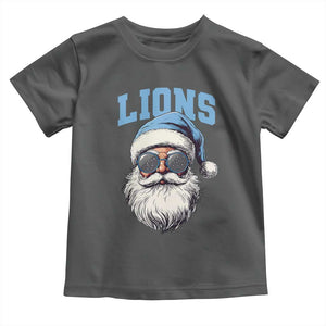 LF Football Christmas Toddler T Shirt Vintage Santa Claus Face Game Day TS10 Dark Heather Print Your Wear
