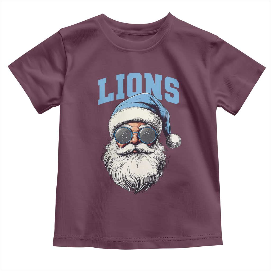 LF Football Christmas Toddler T Shirt Vintage Santa Claus Face Game Day TS10 Maroon Print Your Wear