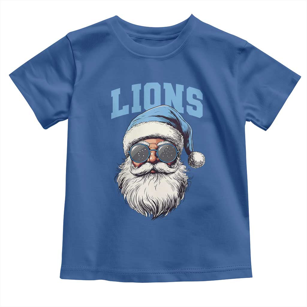 LF Football Christmas Toddler T Shirt Vintage Santa Claus Face Game Day TS10 Royal Blue Print Your Wear
