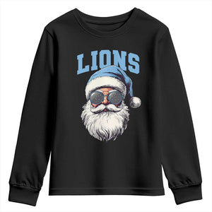 LF Football Christmas Youth Sweatshirt Vintage Santa Claus Face Game Day TS10 Black Print Your Wear