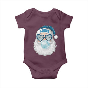 Christmas LF Baby Onesie Vintage Retro Santa Bubble Gum Game Day TS10 Maroon Print Your Wear