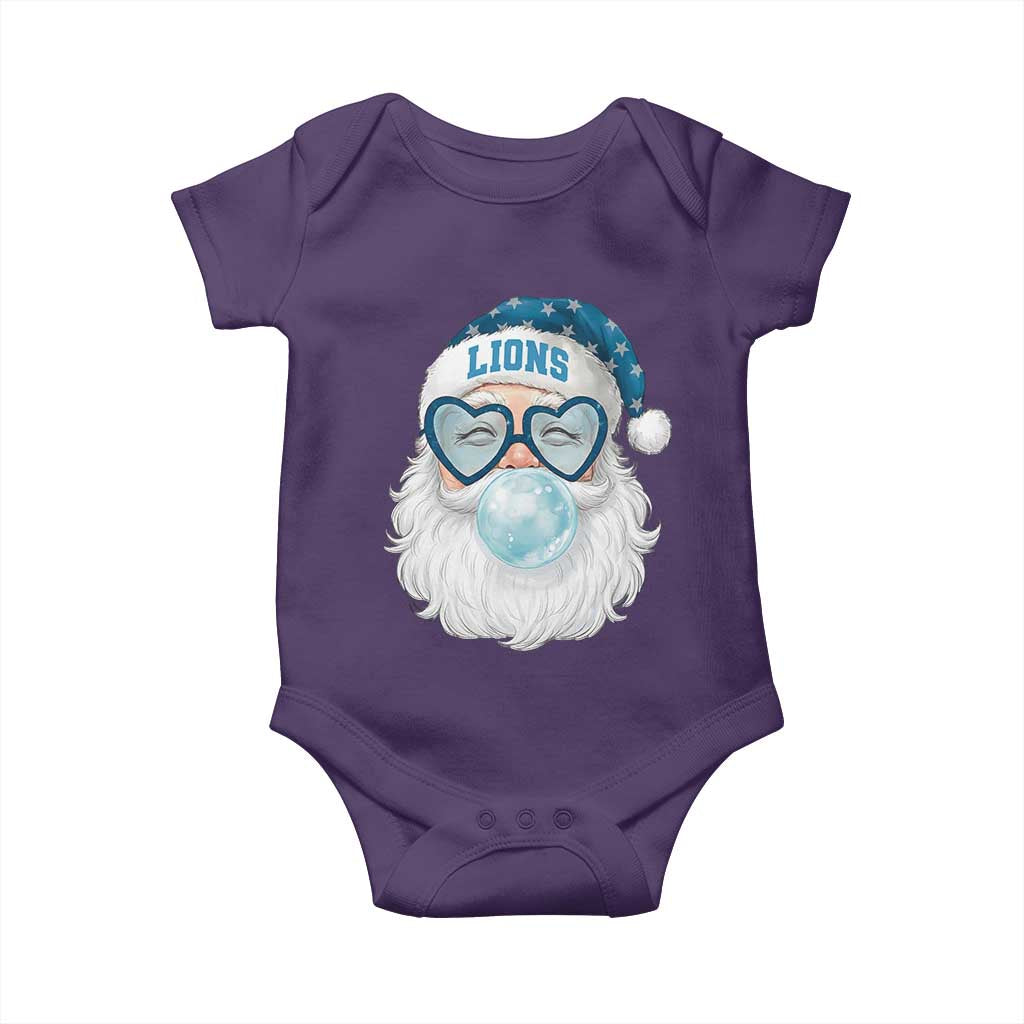 Christmas LF Baby Onesie Vintage Retro Santa Bubble Gum Game Day TS10 Purple Print Your Wear