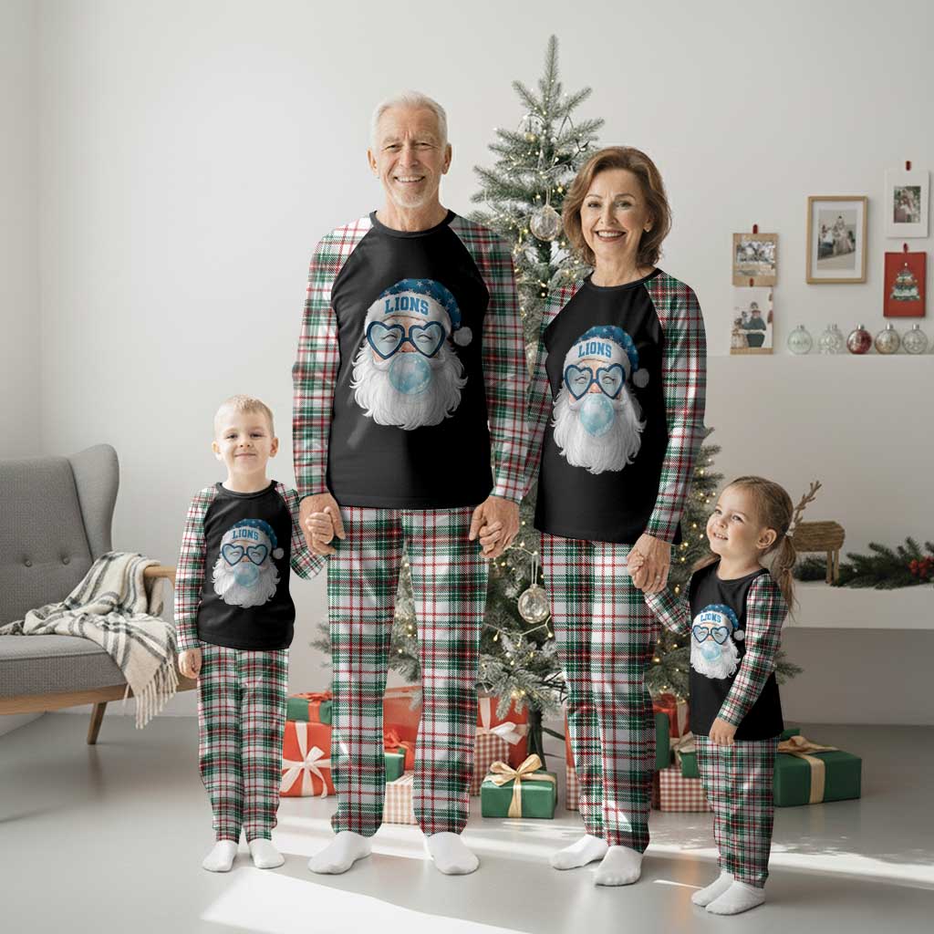 Christmas LF Plaid Pajama Set Vintage Retro Santa Bubble Gum Game Day TS10 Christmas Plaid Print Your Wear