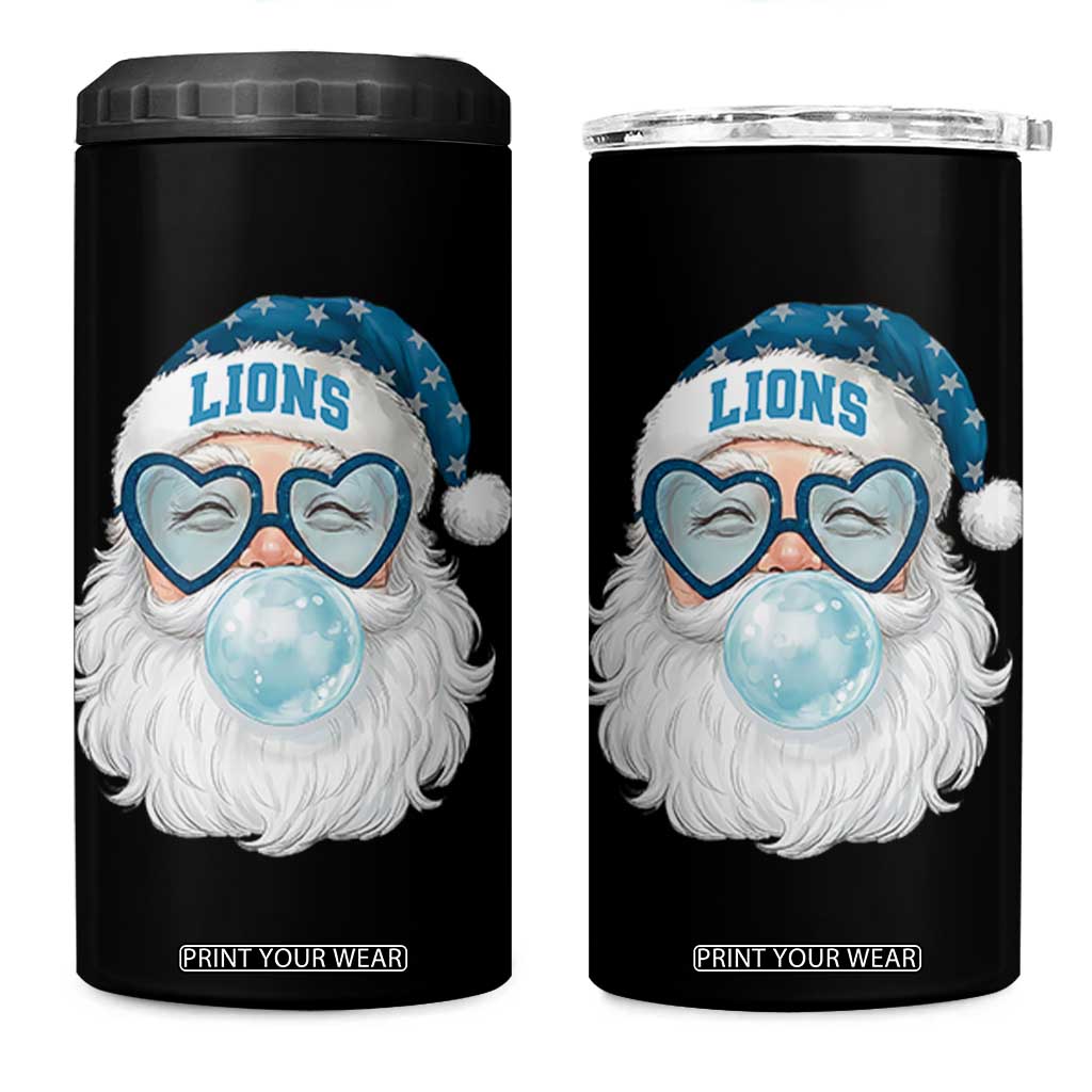 Christmas LF 4 in 1 Can Cooler Tumbler Vintage Retro Santa Bubble Gum Game Day TS10 One Size: 16 oz Black Print Your Wear