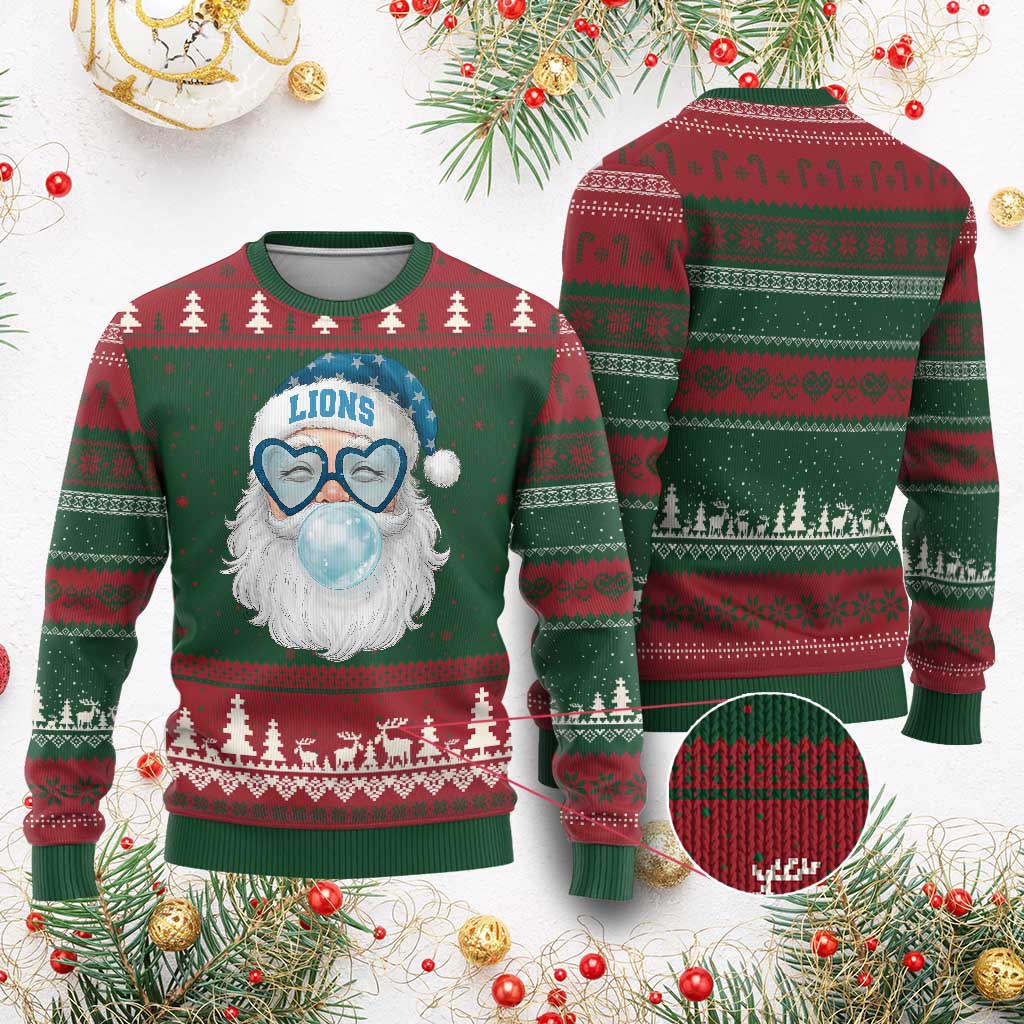 Christmas LF Ugly Christmas Sweater Vintage Retro Santa Bubble Gum Game Day TS10 Red Green Print Your Wear