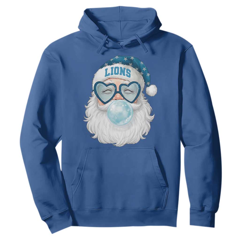 Christmas LF Hoodie Vintage Retro Santa Bubble Gum Game Day TS10 Royal Blue Print Your Wear
