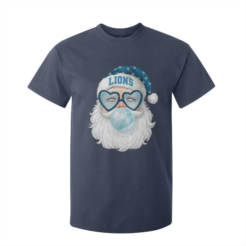 Christmas LF T Shirt For Kid Vintage Retro Santa Bubble Gum Game Day TS10 Navy Print Your Wear