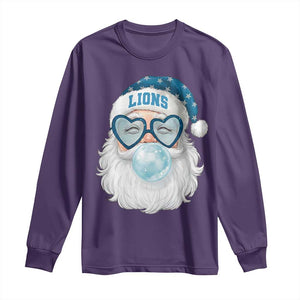 Christmas LF Long Sleeve Shirt Vintage Retro Santa Bubble Gum Game Day TS10 Purple Print Your Wear