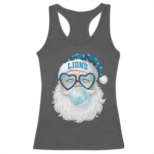 Christmas LF Racerback Tank Top Vintage Retro Santa Bubble Gum Game Day TS10 Dark Heather Print Your Wear