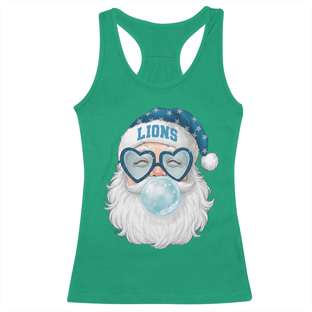 Christmas LF Racerback Tank Top Vintage Retro Santa Bubble Gum Game Day TS10 Irish Green Print Your Wear