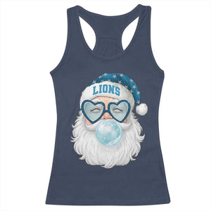 Christmas LF Racerback Tank Top Vintage Retro Santa Bubble Gum Game Day TS10 Navy Print Your Wear