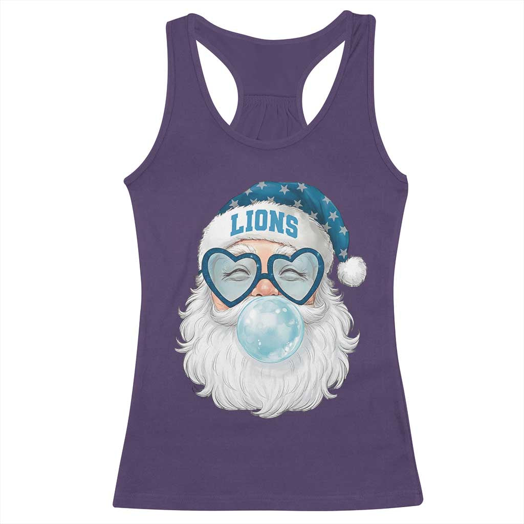 Christmas LF Racerback Tank Top Vintage Retro Santa Bubble Gum Game Day TS10 Purple Print Your Wear