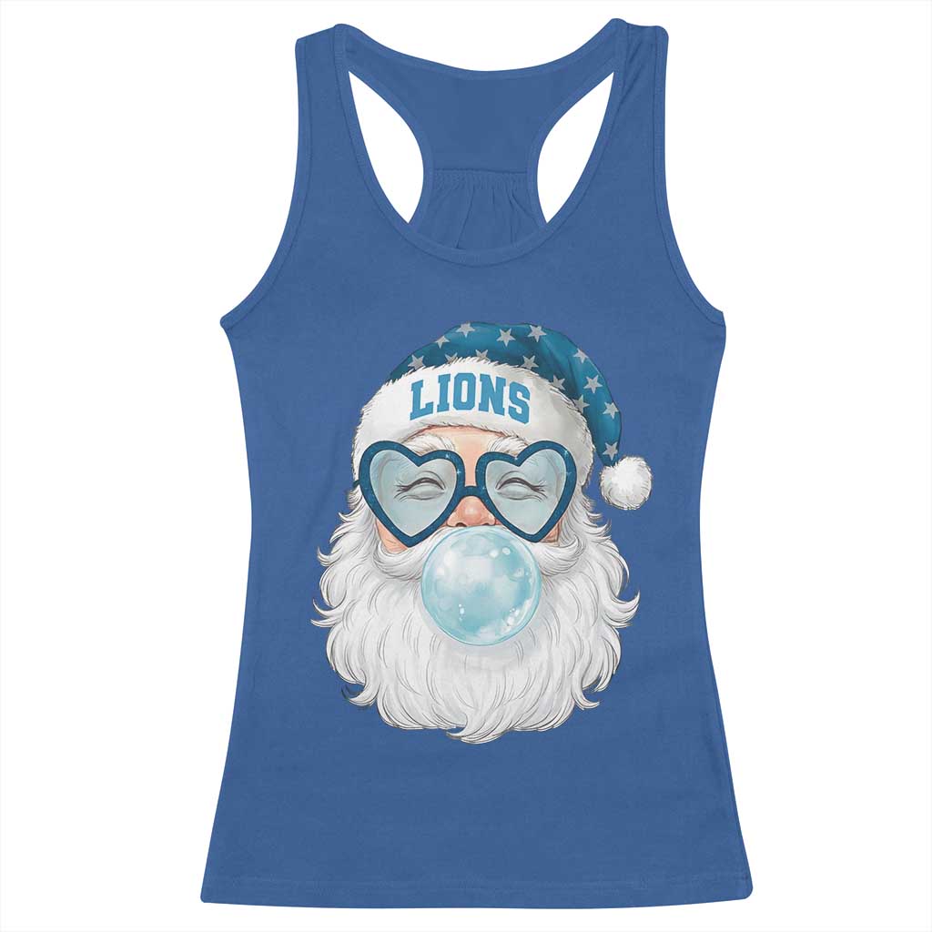 Christmas LF Racerback Tank Top Vintage Retro Santa Bubble Gum Game Day TS10 Royal Blue Print Your Wear