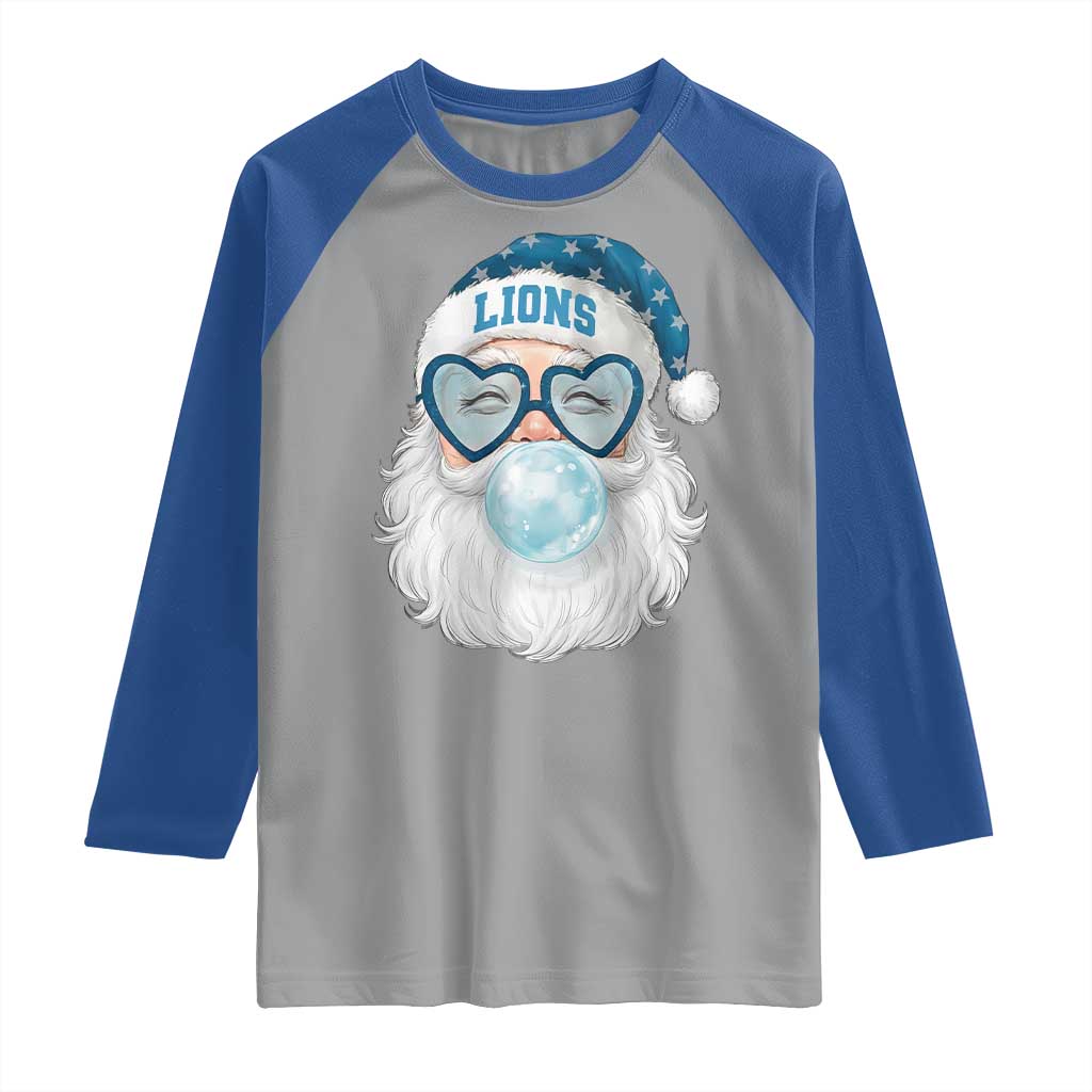 Christmas LF Raglan Shirt Vintage Retro Santa Bubble Gum Game Day TS10 Sport Gray Royal Print Your Wear