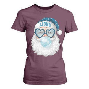 Christmas LF T Shirt For Women Vintage Retro Santa Bubble Gum Game Day TS10 Maroon Print Your Wear