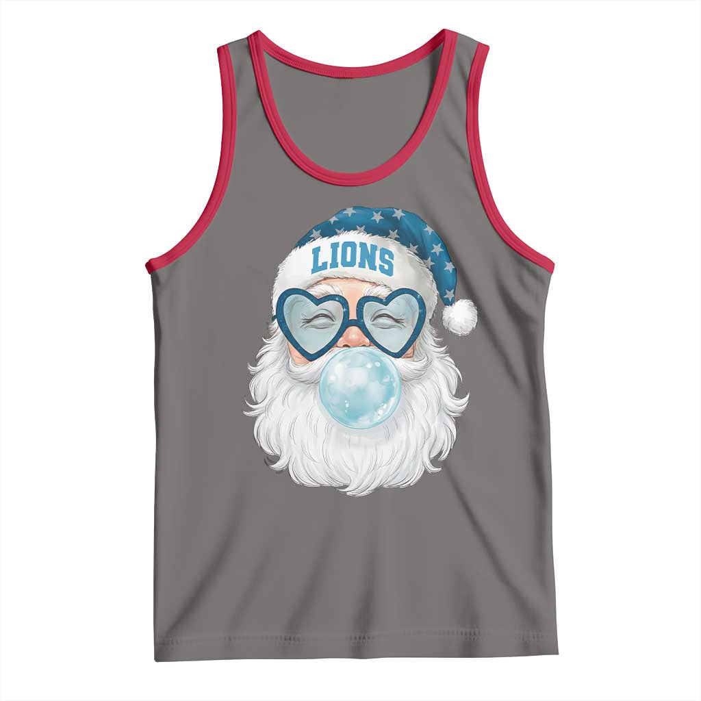 Christmas LF Tank Top Vintage Retro Santa Bubble Gum Game Day TS10 Deep Heather Red Print Your Wear