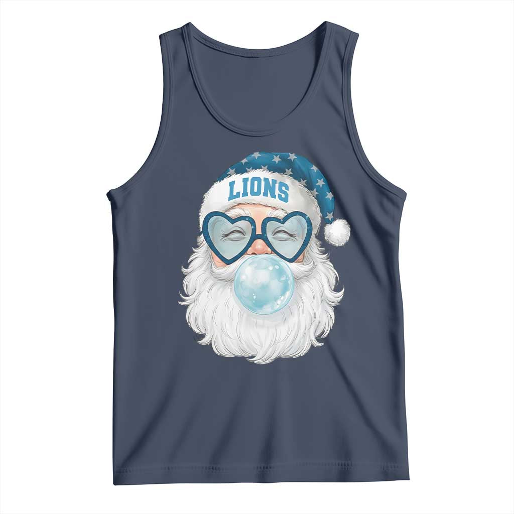 Christmas LF Tank Top Vintage Retro Santa Bubble Gum Game Day TS10 Navy Print Your Wear