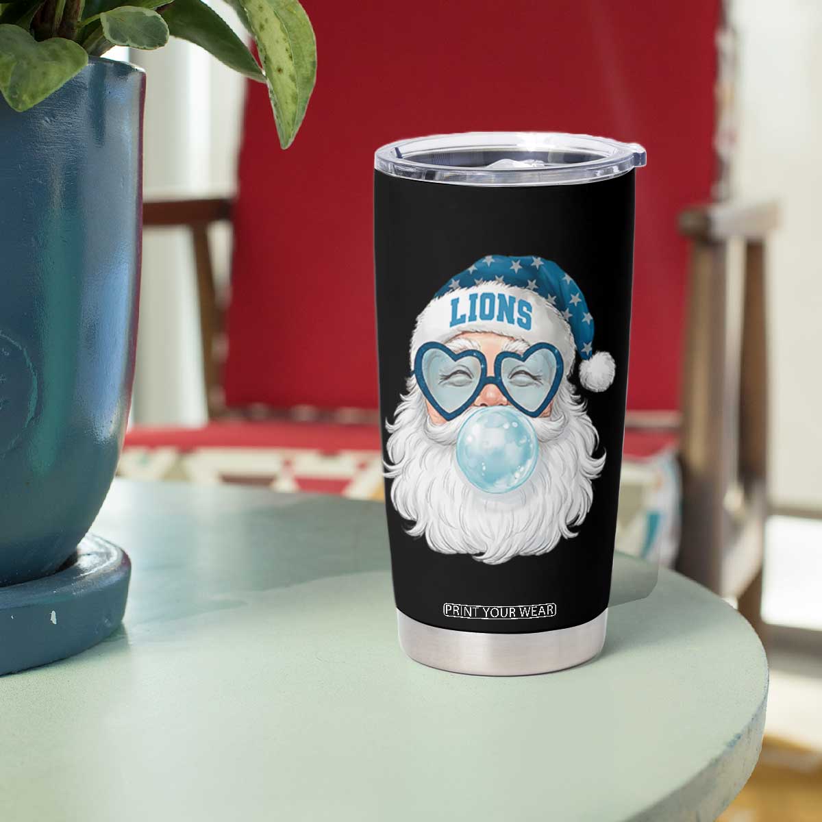 Christmas LF Tumbler Cup Vintage Retro Santa Bubble Gum Game Day TS10 Print Your Wear