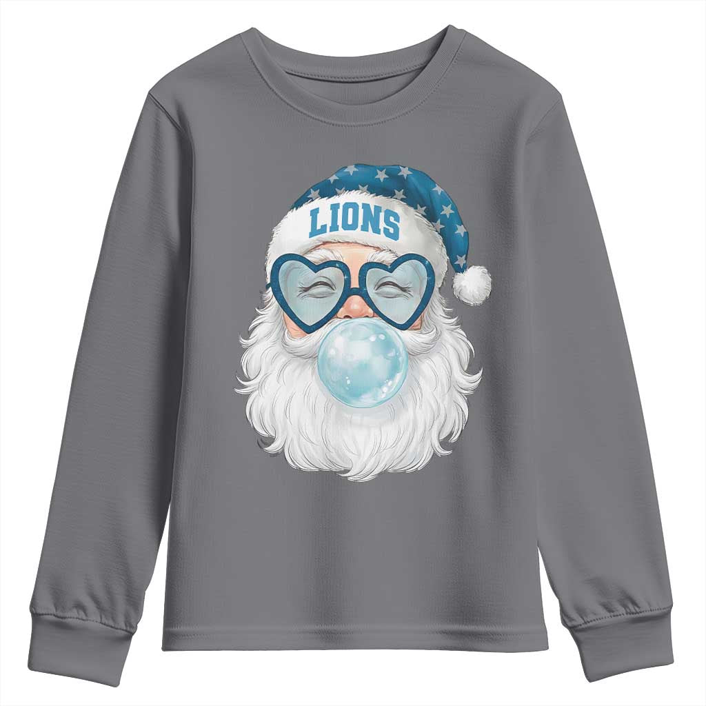 Christmas LF Youth Sweatshirt Vintage Retro Santa Bubble Gum Game Day TS10 Charcoal Print Your Wear