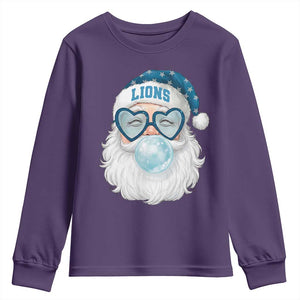 Christmas LF Youth Sweatshirt Vintage Retro Santa Bubble Gum Game Day TS10 Purple Print Your Wear