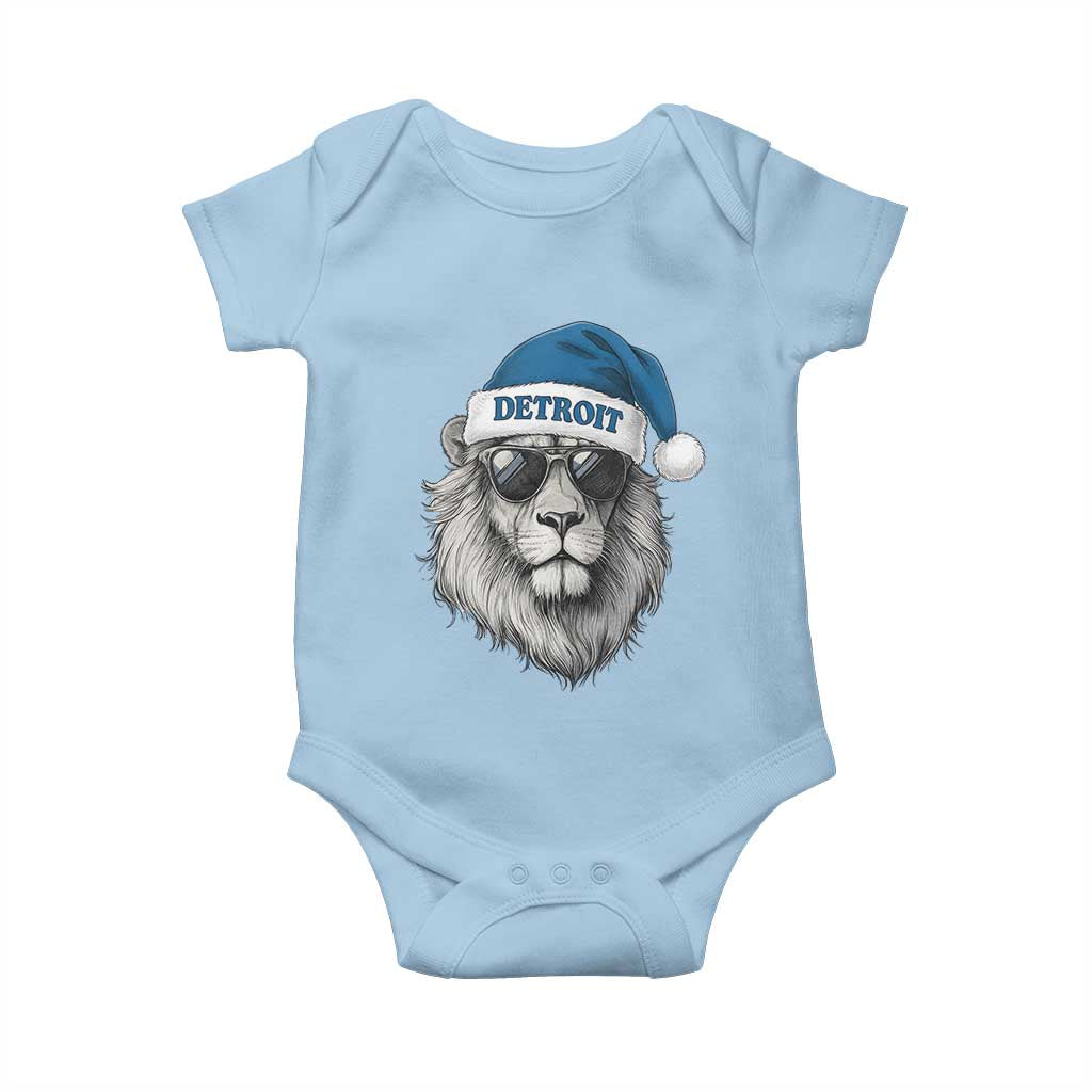 Vintage LF Christmas Baby Onesie Game Day Santa Hat Football Lovers TS10 Light Blue Print Your Wear