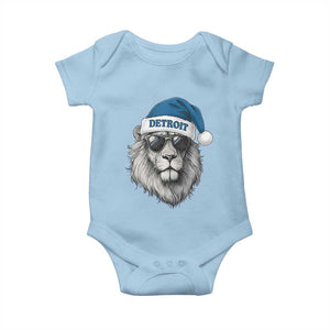 Vintage LF Christmas Baby Onesie Game Day Santa Hat Football Lovers TS10 Light Blue Print Your Wear