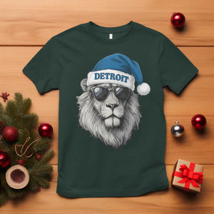 Vintage LF Christmas T Shirt Game Day Santa Hat Football Lovers TS10 Dark Forest Green Print Your Wear