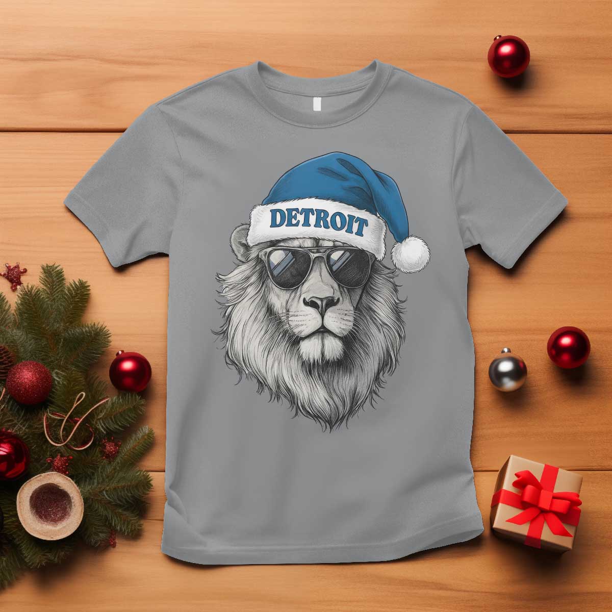 Vintage LF Christmas T Shirt Game Day Santa Hat Football Lovers TS10 Sport Gray Print Your Wear