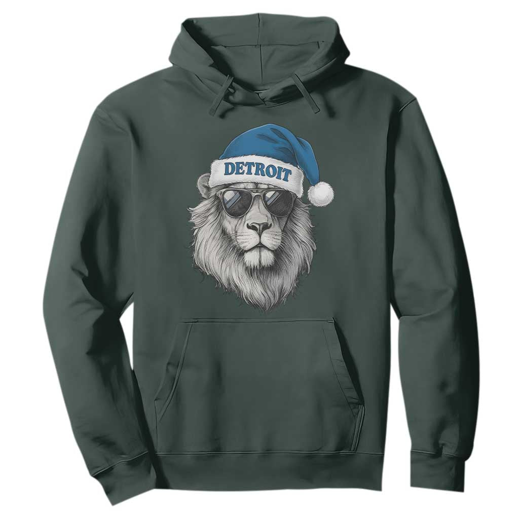 Vintage LF Christmas Hoodie Game Day Santa Hat Football Lovers TS10 Dark Forest Green Print Your Wear