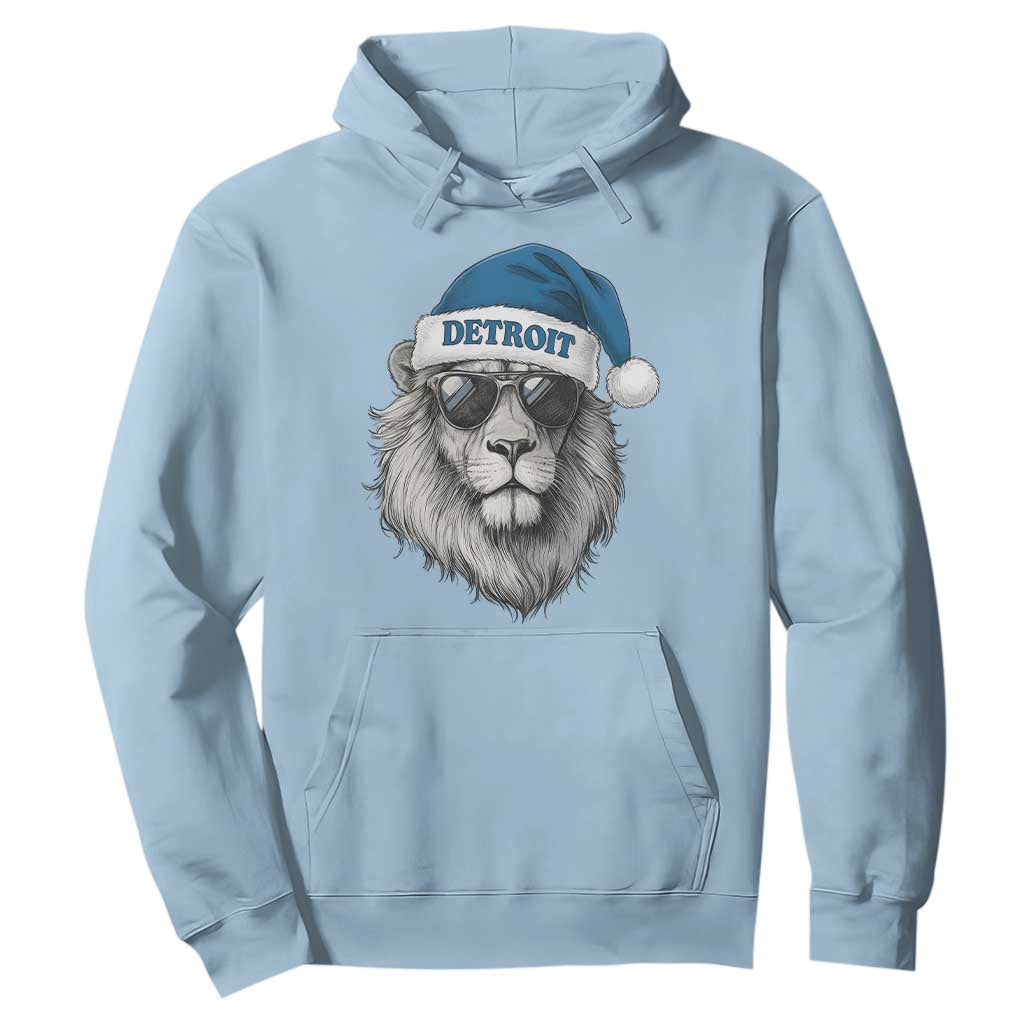 Vintage LF Christmas Hoodie Game Day Santa Hat Football Lovers TS10 Light Blue Print Your Wear
