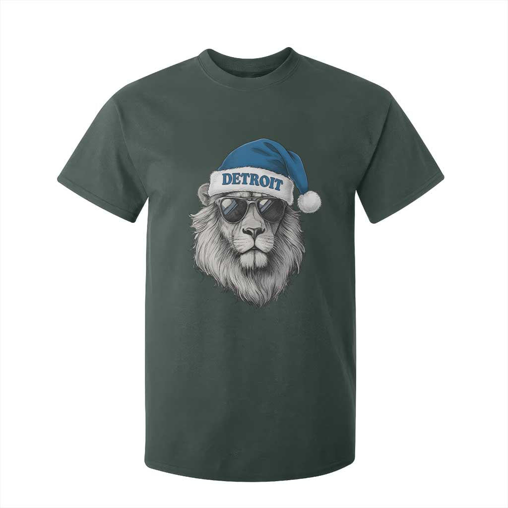 Vintage LF Christmas T Shirt For Kid Game Day Santa Hat Football Lovers TS10 Dark Forest Green Print Your Wear