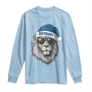 Vintage LF Christmas Long Sleeve Shirt Game Day Santa Hat Football Lovers TS10 Light Blue Print Your Wear