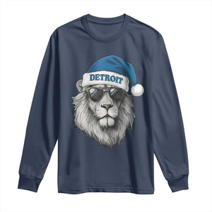 Vintage LF Christmas Long Sleeve Shirt Game Day Santa Hat Football Lovers TS10 Navy Print Your Wear