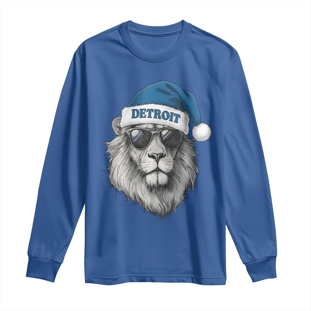 Vintage LF Christmas Long Sleeve Shirt Game Day Santa Hat Football Lovers TS10 Royal Blue Print Your Wear
