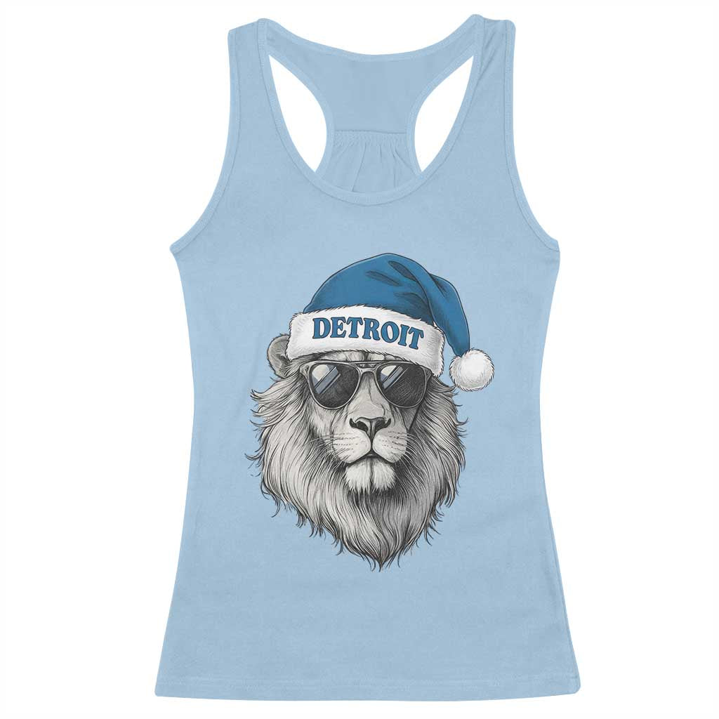 Vintage LF Christmas Racerback Tank Top Game Day Santa Hat Football Lovers TS10 Light Blue Print Your Wear