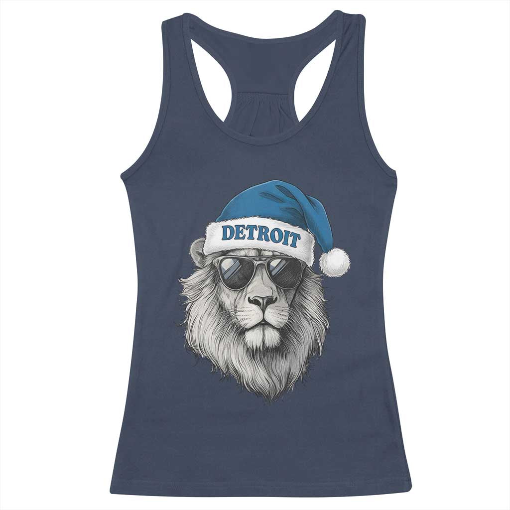 Vintage LF Christmas Racerback Tank Top Game Day Santa Hat Football Lovers TS10 Navy Print Your Wear