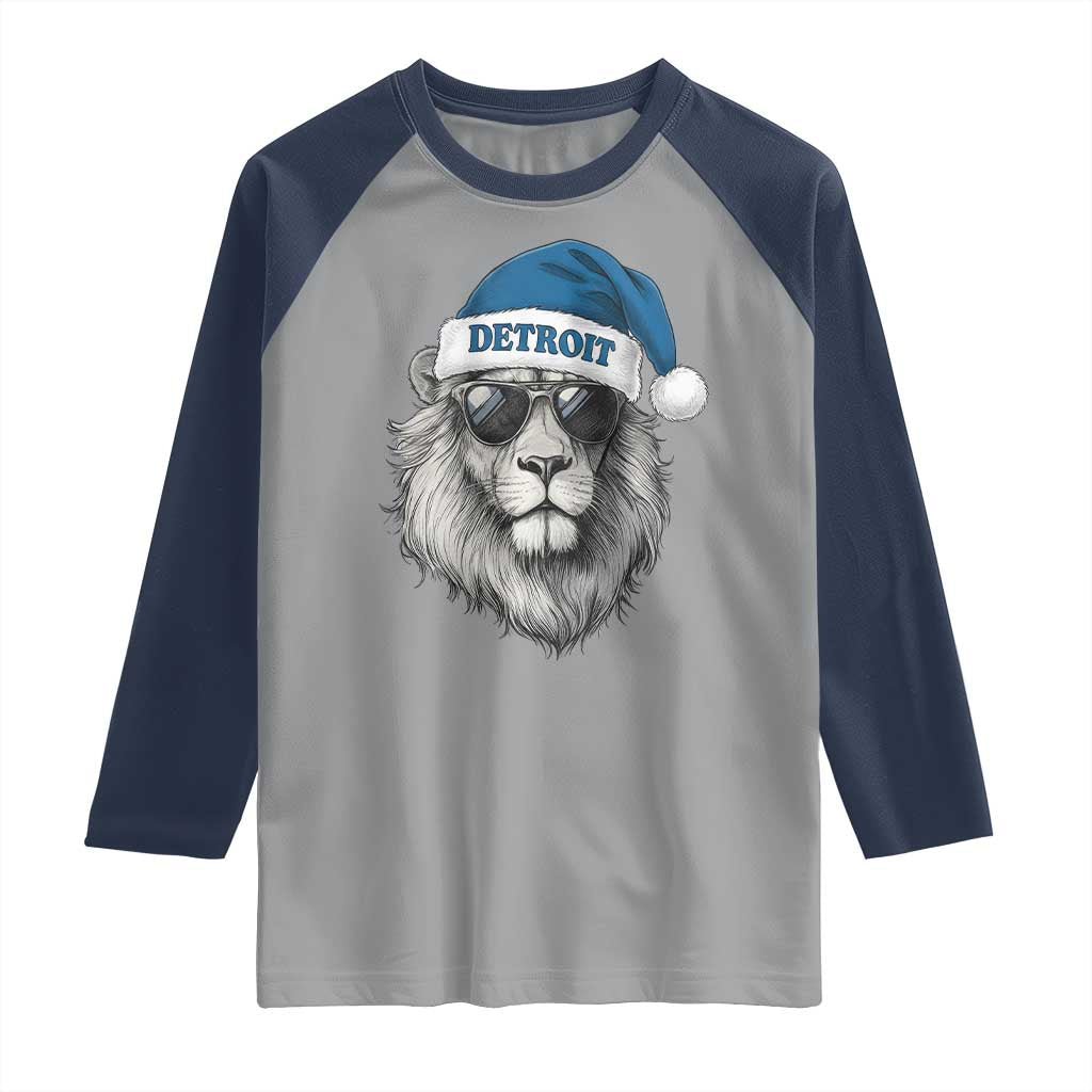 Vintage LF Christmas Raglan Shirt Game Day Santa Hat Football Lovers TS10 Sport Gray Navy Print Your Wear