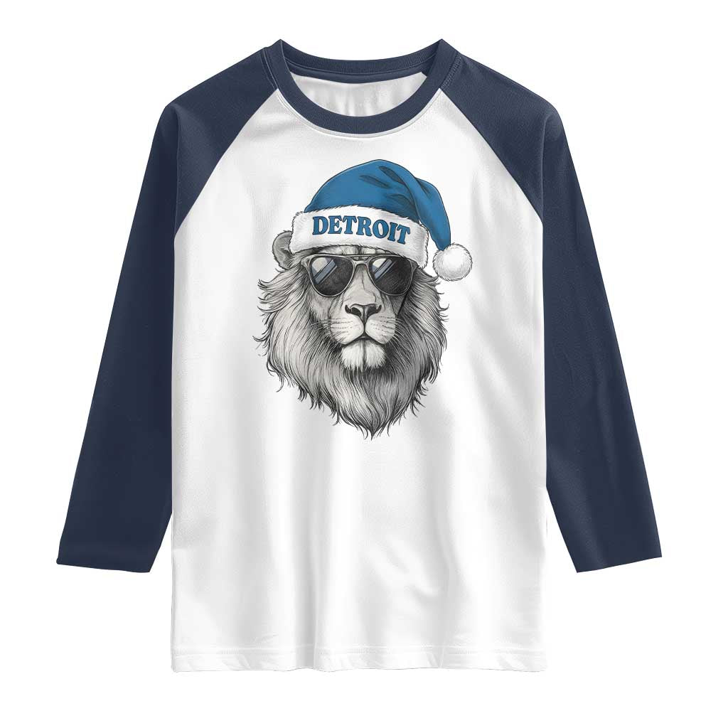 Vintage LF Christmas Raglan Shirt Game Day Santa Hat Football Lovers TS10 White Navy Print Your Wear