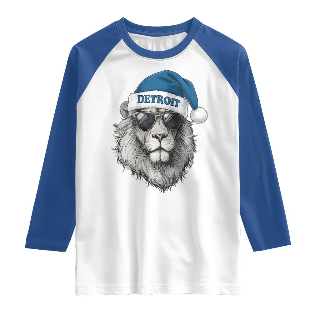 Vintage LF Christmas Raglan Shirt Game Day Santa Hat Football Lovers TS10 White Royal Print Your Wear
