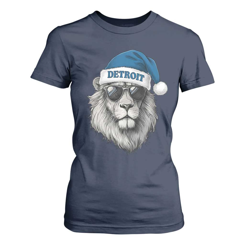 Vintage LF Christmas T Shirt For Women Game Day Santa Hat Football Lovers TS10 Navy Print Your Wear