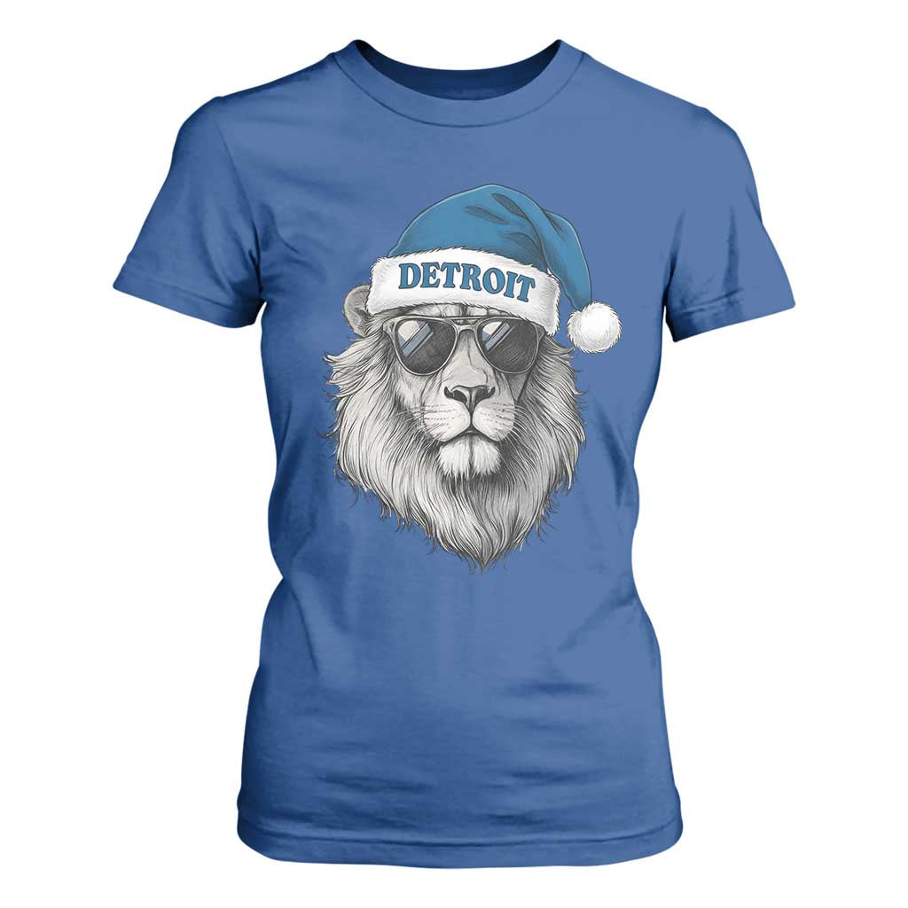 Vintage LF Christmas T Shirt For Women Game Day Santa Hat Football Lovers TS10 Royal Blue Print Your Wear