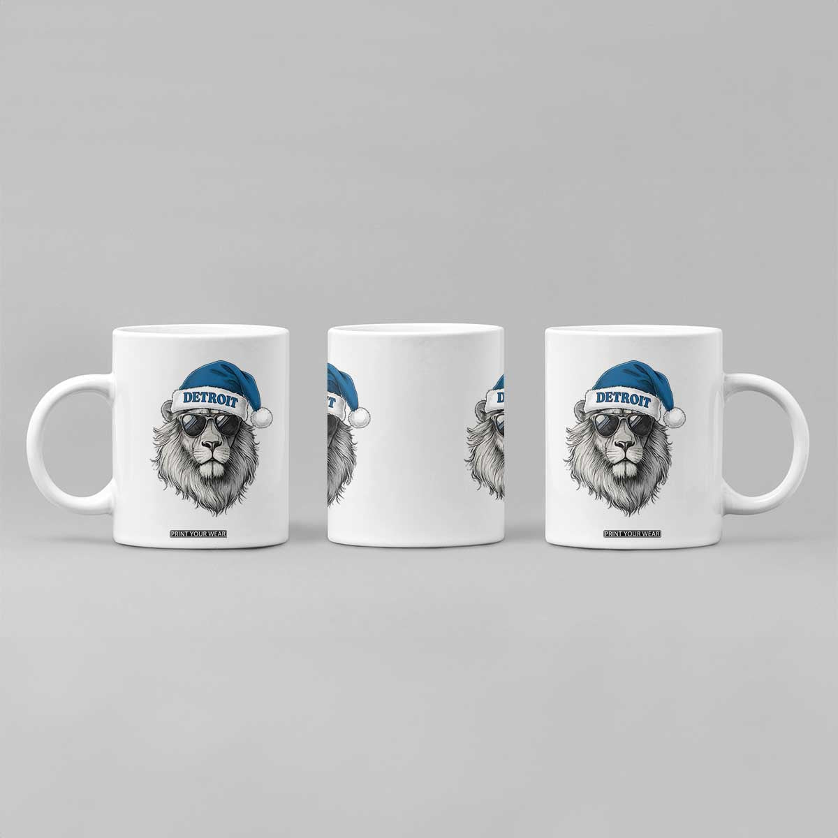 Vintage LF Christmas Coffee Mug Game Day Santa Hat Football Lovers TS10 Print Your Wear