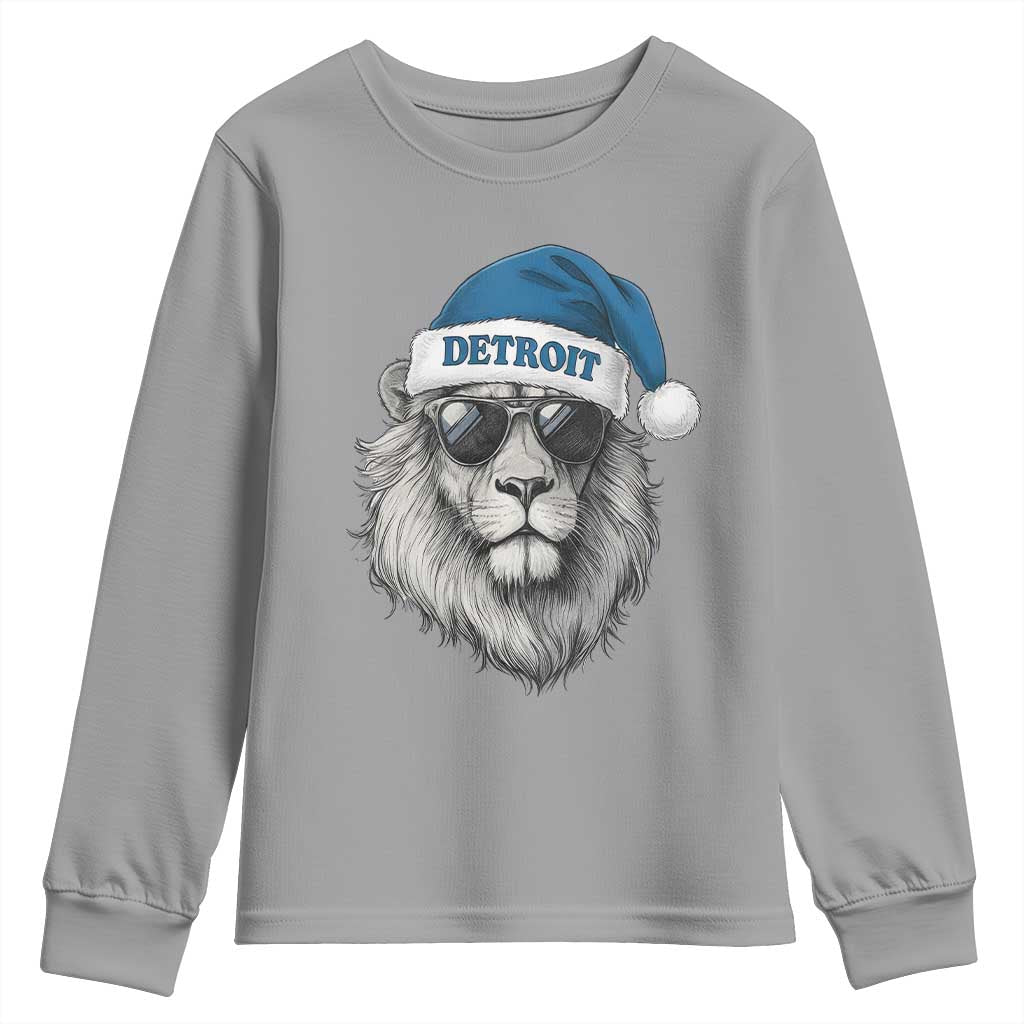 Vintage LF Christmas Youth Sweatshirt Game Day Santa Hat Football Lovers TS10 Sport Gray Print Your Wear