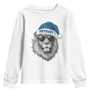Vintage LF Christmas Youth Sweatshirt Game Day Santa Hat Football Lovers TS10 White Print Your Wear