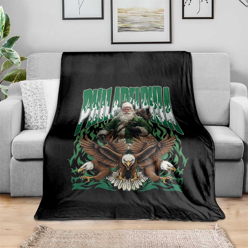 Funny Xmas Philly Throw Blanket Fly Santa Fly PFE Pride TS10 Print Your Wear