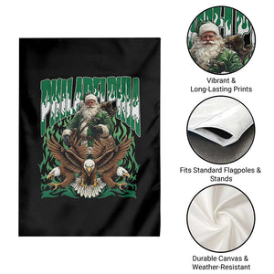 Funny Xmas Philly Garden Flag Fly Santa Fly PFE Pride TS10 Print Your Wear