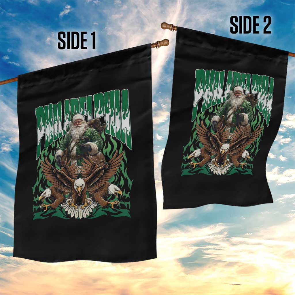 Funny Xmas Philly Garden Flag Fly Santa Fly PFE Pride TS10 Print Your Wear