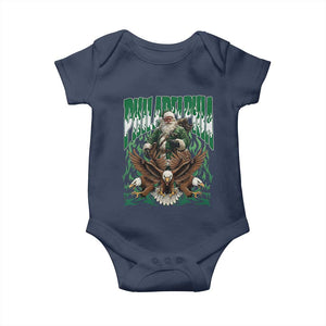 Funny Xmas Philly Baby Onesie Fly Santa Fly PFE Pride TS10 Navy Print Your Wear