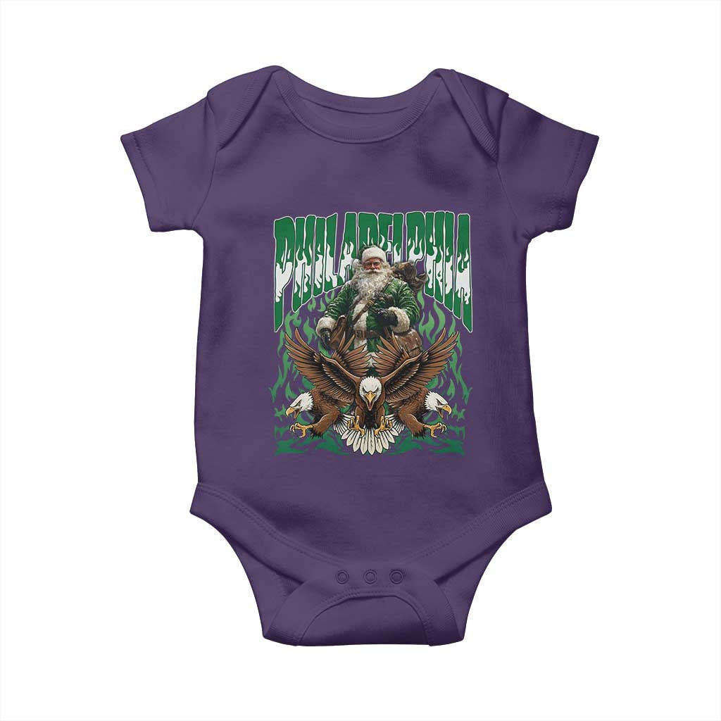 Funny Xmas Philly Baby Onesie Fly Santa Fly PFE Pride TS10 Purple Print Your Wear