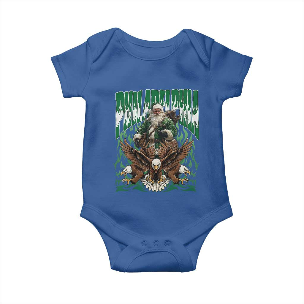 Funny Xmas Philly Baby Onesie Fly Santa Fly PFE Pride TS10 Royal Blue Print Your Wear